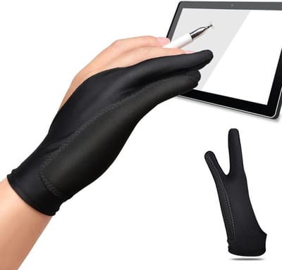 SPHProducts - Grafische tablet handschoen - Tekenhandschoen - Anti-touch - Maat S M L - Kunstenaars handschoenen - Voor digitaal tekenen - Zwart