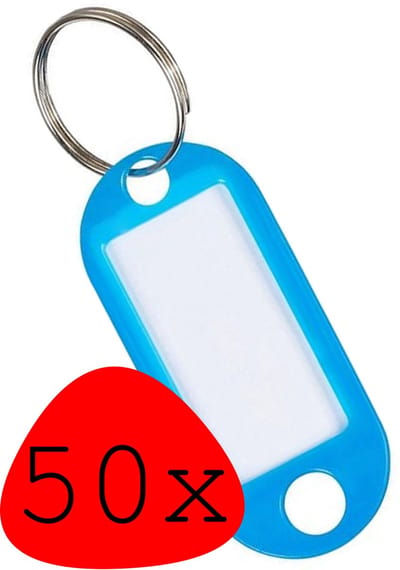 Sleutellabels Sleutelhanger Sleutellabel Bagagelabel Naamlabels - Blauw - 50x