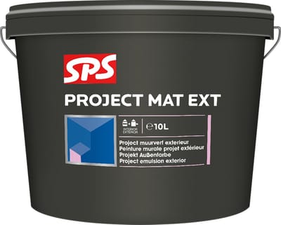 Sps Muurverf Project Mat Binnen En Buiten Zwart 9005 10 Liter
