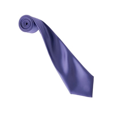 Premier Kleurencollectie Satijnen Stropdas (Paars)