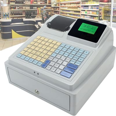 Elektronische Kassaregister - POS Systeem Kassa - Winkel Verkoop - 81 Toetsen Anti-olie - 33 cm Breed - Zwart