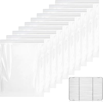 Reinigingszakken - Grill Onderhoud - Oven Reinigen - Moeiteloos Ontvetten - 10 Stuks - Transparant
