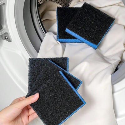 Élimination Rapide des Poils d'Animaux, Éponge de Nettoyage Réutilisable pour la Maison, Cube Éponge Anti-Poils pour Machine à Laver, Convient aux Machines à Laver