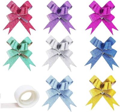80 Stuks Grote Cadeaubogen met 1 Rol Plakstip, Perfect voor Kerst, Bruiloften, Feestjes en Versiering