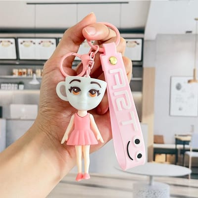 Porte-clés Italian Brainrot Tralalero Tralala Tung Tung Tung Sahur Ballerina Cappuccino Poupée Porte-clés Porte-clés Brain Rot Cadeaux beige