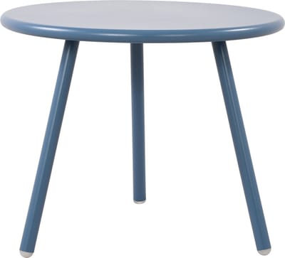 CLP Berea Salontafel - Rond - Loungetafel - voor buiten en binnen - Weerbestendige en UV-bestendige tuintafel - Bijzettafel voor buite blauw