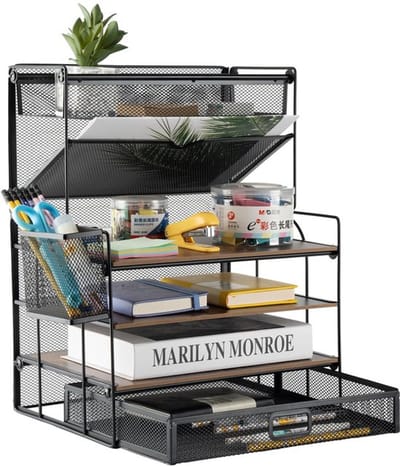 Dailygoody - Bureau Organizer - Vintage Houten Bureauaccessoires