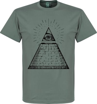 Alziend Oog T-Shirt - Donkergrijs - L