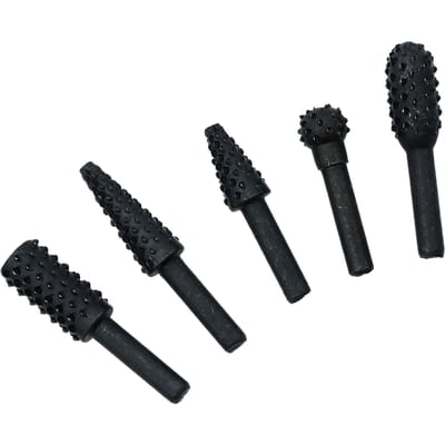 5 Stuks Roterende Vijlen Set Hoge Koolstofstaal Scherpe Roterende Vijl met 14 inch Schacht voor