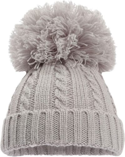 Soft Touch Babymuts Elegance Pompom Acryl Grijs Maat M