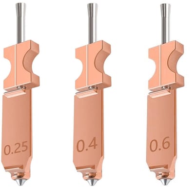 Dailygoods- Hotend Kit Upgrade - 3D-printer - 0,25 mm/0,4 mm/0,6 mm Mondstukken - Gehard Staal - Eenvoudige Installatie - Compatibel met AD5X
