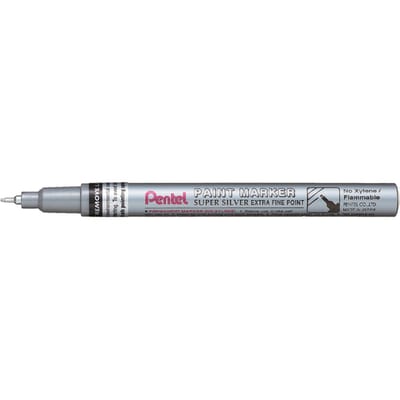 viltstift Pentel MFP10 rond 0.7mm zilver