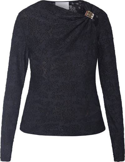 SISTERS POINT Vieda-ls - Dames Top - Black - Maat L