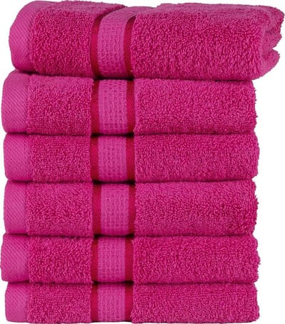 Homéé® Gastdoeken Ruche fuschsia 30x50cm gekamde katoen 550g. m² 6 stuks