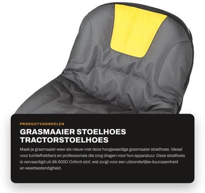 Dailygoods- Grasmaaier Stoelhoes Antislip - Tractorstoelhoes - Slijtvaste Oxford-stof - Ademend - Eenvoudig te installeren - Bescherming voor zitmaaier