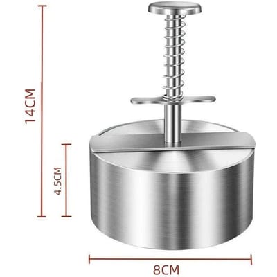 Hamburger Patty Maker Druk 304 Roestvrij Staal Non-stick Ronde Handleiding Rijst Bal Schimmel Dikte Aangepast Keuken Rundvlees