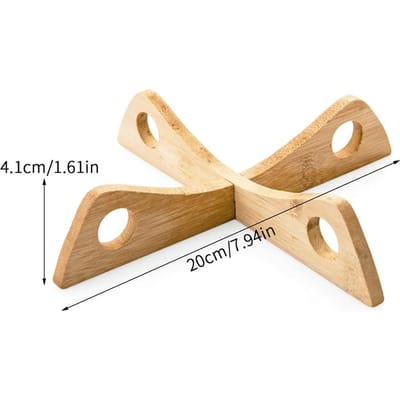 1 Stuk Bamboe Kruis Pannenonderzetter Onderzetter Pannenrek Hitte-isolatie Hittebestendig Houten Kopjes Onderzetter Keukengadget as pictures shown beige