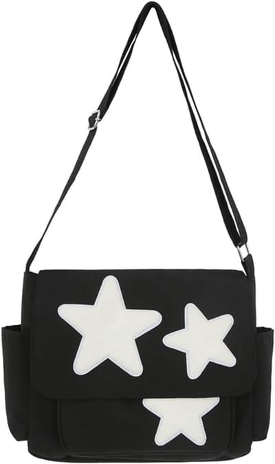 Schoudertas Nylon Dames Y2K Ster Decoratie Handtas Canvas Schooltas Reistas