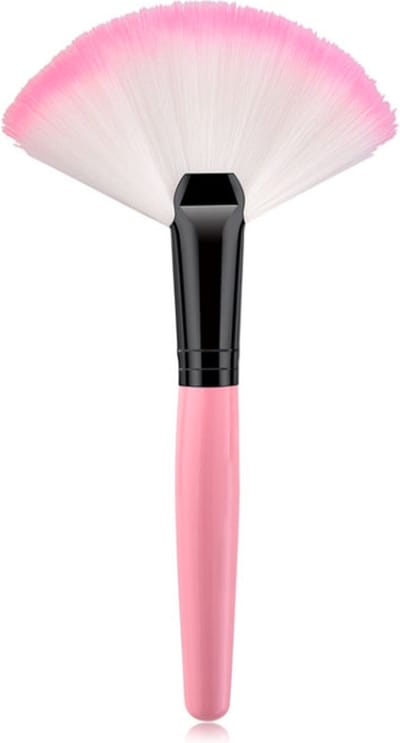 Grote fan brush / waaier kwast | baby pink