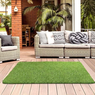 Kunstgras Tapijt - Synthetisch Gazon - Buiten Decoratie - Realistisch Uitzicht - 4 x 6 voet - Groen