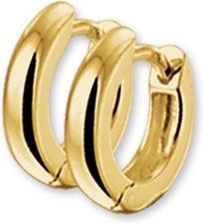 The Jewelry Collection - Klapoorringen 3,5 mm Bol - Goud