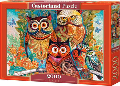 Castorland Owls – Puzzel – 2.000 stukjes – Satijnen afwerking – Perfecte pasvorm – Europese kwaliteit
