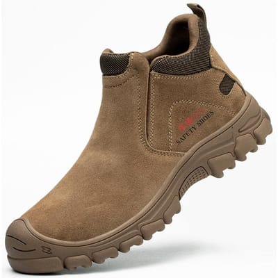 6KV Isolatieschoenen Bouwlaarzen Anti-verplettering Anti-perforatie Veiligheidsschoenen Heren Stalen Neus Laarzen Onverwoestbare Schoenen 42 brown