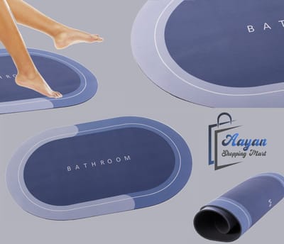 Sneldrogende absorberende badkamermat – waterabsorberende badkamer mat – houdt vloeren droog en veilig – badkamermat antislip 38 x 58 cm - 53783
