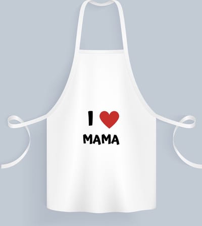 Akyol - i love mama Keukenschort - Moeder - de liefste mama - moeder cadeautjes - moederdag - verjaardag - geschenk - kado - 82 bij 71 cm