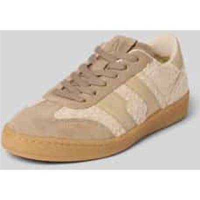 Lage sneakers met runderleer