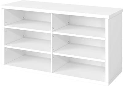 VASAGLE - Schoenenrek - Schoenenbank met Opbergruimte - 6 Vakken - Verstelbare Planken - Voor Woonkamer en Hal