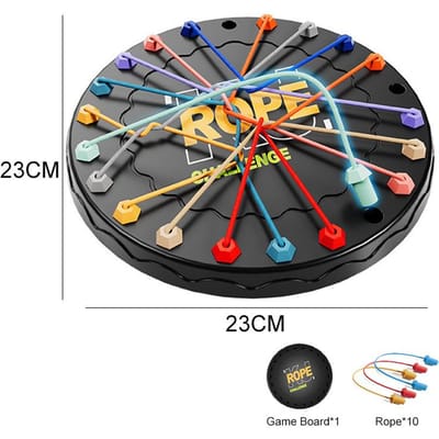 1 stuks Touw Knoop Uitdaging Educatief Speelgoed voor Kinderen Logica & Focus Verbeterend Ideaal Interactief Ouder-Kind Activiteiten gray