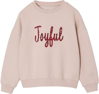 Vertbaudet Kerst sweater voor meisjes met boodschap in pailletten