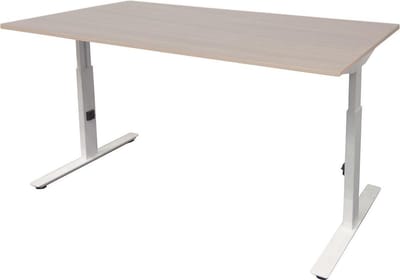 Verstelbaar Bureau - Linesto 120x80 lindb. - wit frame