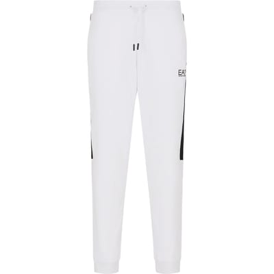Emporio Armani EA7 SS24 Casual Broek met Letterlogo Print en Trekkoord Man onderkleding Wit 3DPP76-PJEQZ-1100 M white