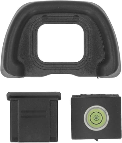 Camera Eye Cup - Viewfinder Accessoire - Verbeter Zicht - Ingebouwde Waterpas - 12 x 7 x 1 cm - Zwart