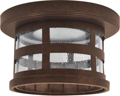 Outdoor Plafondlamp - Woonkamer Verlichting - Entree Verlichten - Geïntegreerde LED - 10 inch diameter - Brons