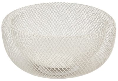 Fruitmand - Metalen Fruitschaal - Decoratieve Fruitmand - Moderne Fruitschaal Keuken - Open Draadmand voor Fruit - Stalen Opbergmand - Ø27.7 x 12.4 cm - Beige