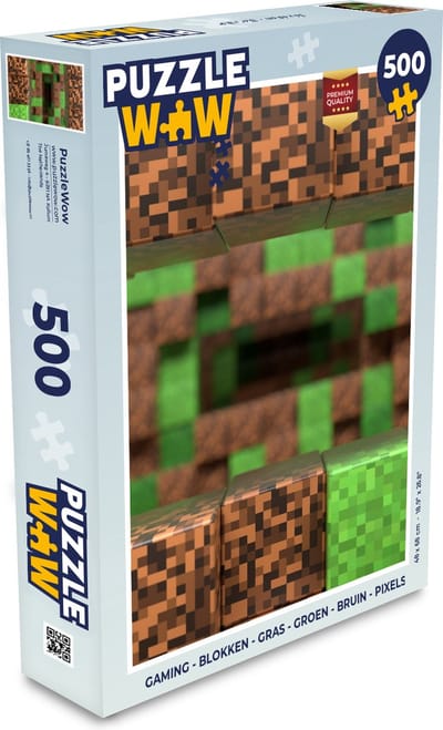 Puzzel Gaming - Blokken - Gamen - Kinderen - Legpuzzel - Puzzel 500 stukjes