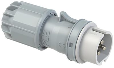 CEE - contactstop 16A - 3 polig - wit - IP44 - voor 42V toepassingen