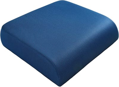 Extra dik groot zitkussen - 40 x 40 cm gel traagschuim kussen met draaggreep en antislip bodem - pijnverlichting stuitbeen kussen voor rolstoel en bureaustoel