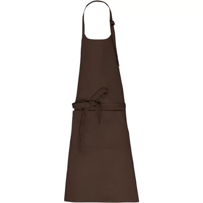 Schort/Tuniek/Werkblouse Unisex One Size Kariban Chocolate 100% Katoen