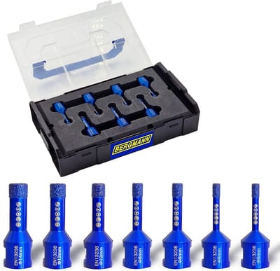 Diamant Tegelboor Set 7-Delig voor Tegels, Keramiek, Porselein en Graniet - Inclusief L-Boxx
