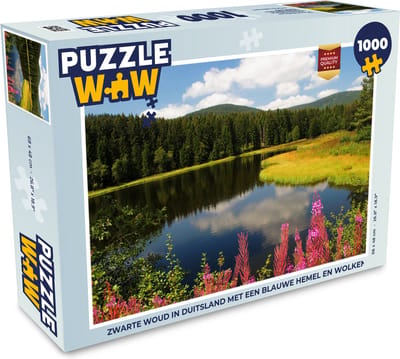 Puzzel Zwarte Woud in Duitsland met een blauwe hemel en wolken - Legpuzzel - Puzzel 1000 stukjes volwassenen
