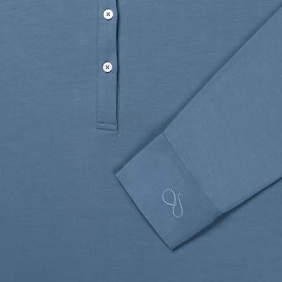 Coco & Cici - TENCEL Nachthemd Dames Donker Blauw - S / M