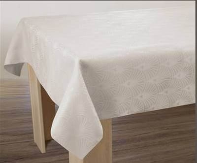 Tafelkleed anti-vlek Chique creme vierkant 150 x 150 cm Tafellaken - Decoratieve Tafel Accessoires - Woonkamer Decoratie - Bonne et Plus®