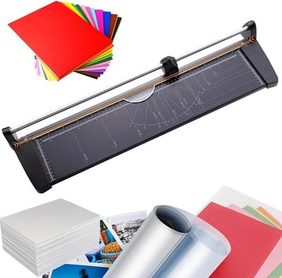 A2/A3/A4 handmatige papiersnijder, metalen guillotine papiersnijder, A2 roterende papiertrimmersnijder met schaallijnen, snijbreedte 31,8 cm-60 cm, 10 vellen snijden voor knutselpapier, karton, foto's