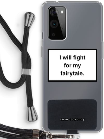 Case Company® - Hoesje met koord geschikt voor OnePlus 9 Pro hoesje met Koord - Fight for my fairytale - Telefoonhoesje met Zwart Koord - Bescherming aan alle Kanten en Over de Schermrand
