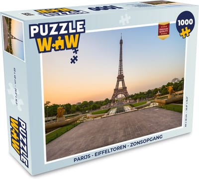 Puzzel Parijs - Eiffeltoren - Zonsopgang - Legpuzzel - Puzzel 1000 stukjes volwassenen