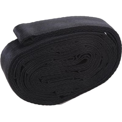 2 Stuks Hoge Draagkracht Hangmatriemen 600lbs Breeksterkte Polyester Hangmatriem Touw Met Ringgesp zwart